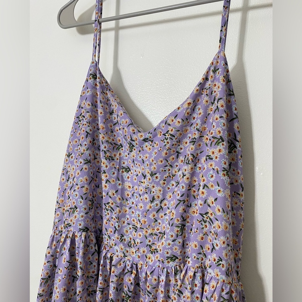 Light purple SHEIN dress with white flowers size 2XL - Picture 3 of 4